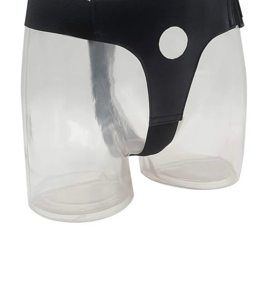 Black Adjustable Strap On Harness