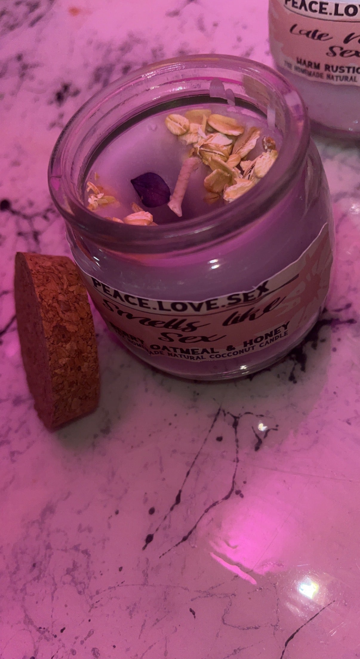 Peace. Love. Sex Candles (Includes Custom Pink Matches)