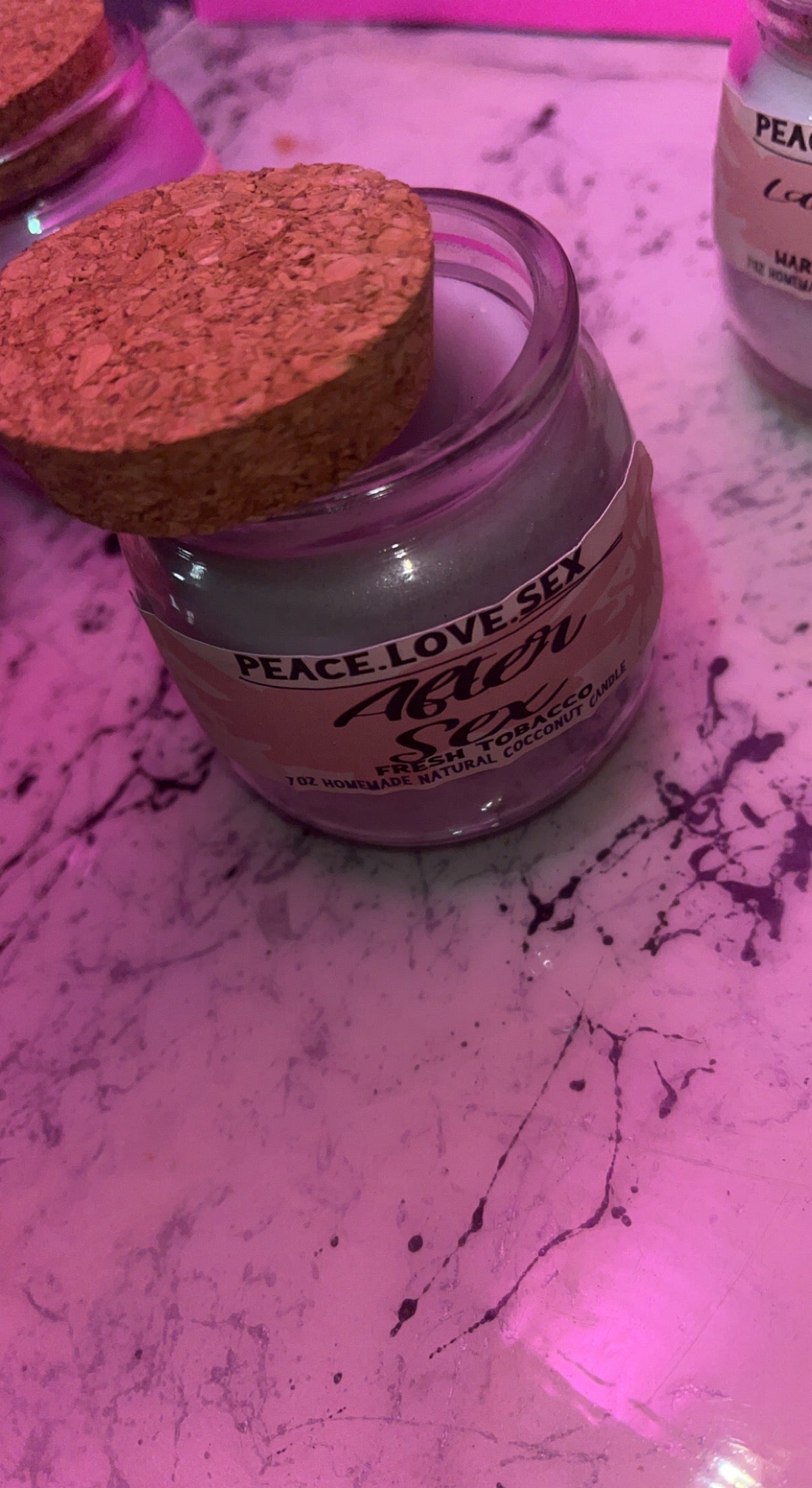 Peace. Love. Sex Candles (Includes Custom Pink Matches)